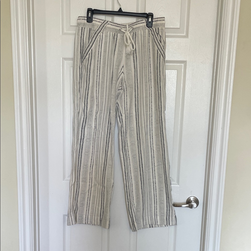 Jolt Linen Rayon Blend Wide Leg Pants
